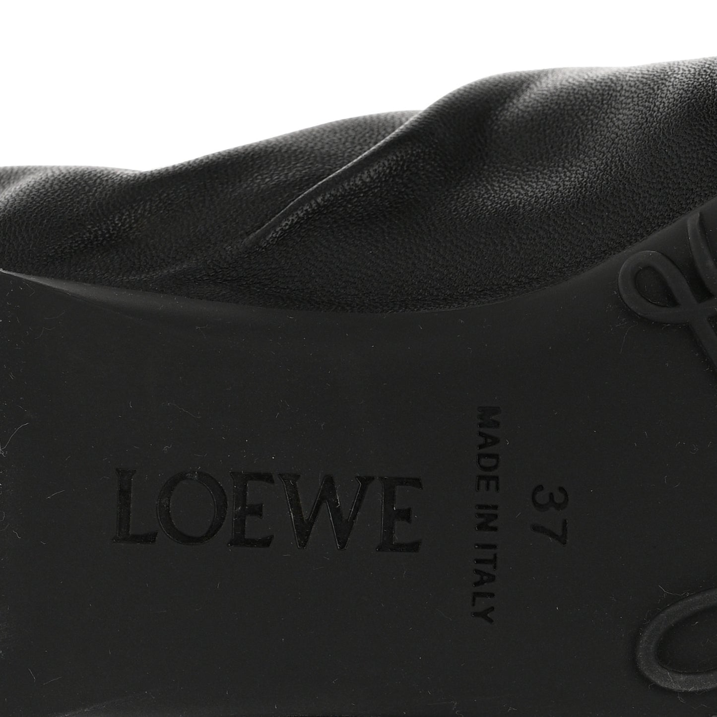 Lambskin Pebble Ballerina Flats 37 Black
