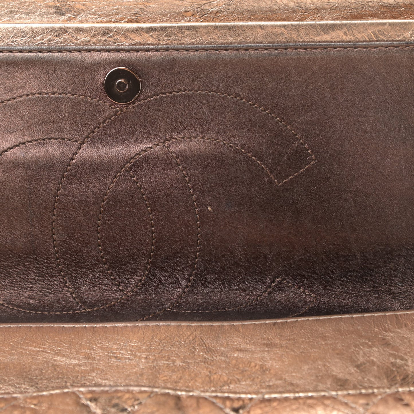 Metallic Aged Calfskin Quilted 2.55 Reissue 227 Flap Gold