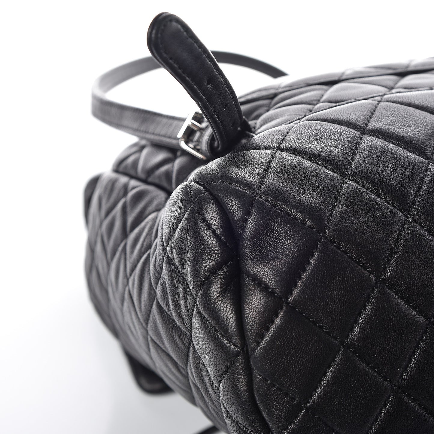 Calfskin Quilted Large Urban Spirit Backpack Black