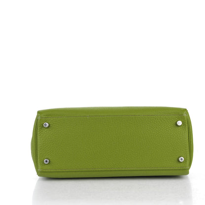 Hermes Taurillon Clemence Kelly Retourne 28 Vert Anis 6 of 27