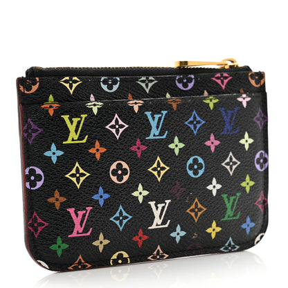 Louis Vuitton Monogram Multicolor Key Pouch Black Violet 2 of 6