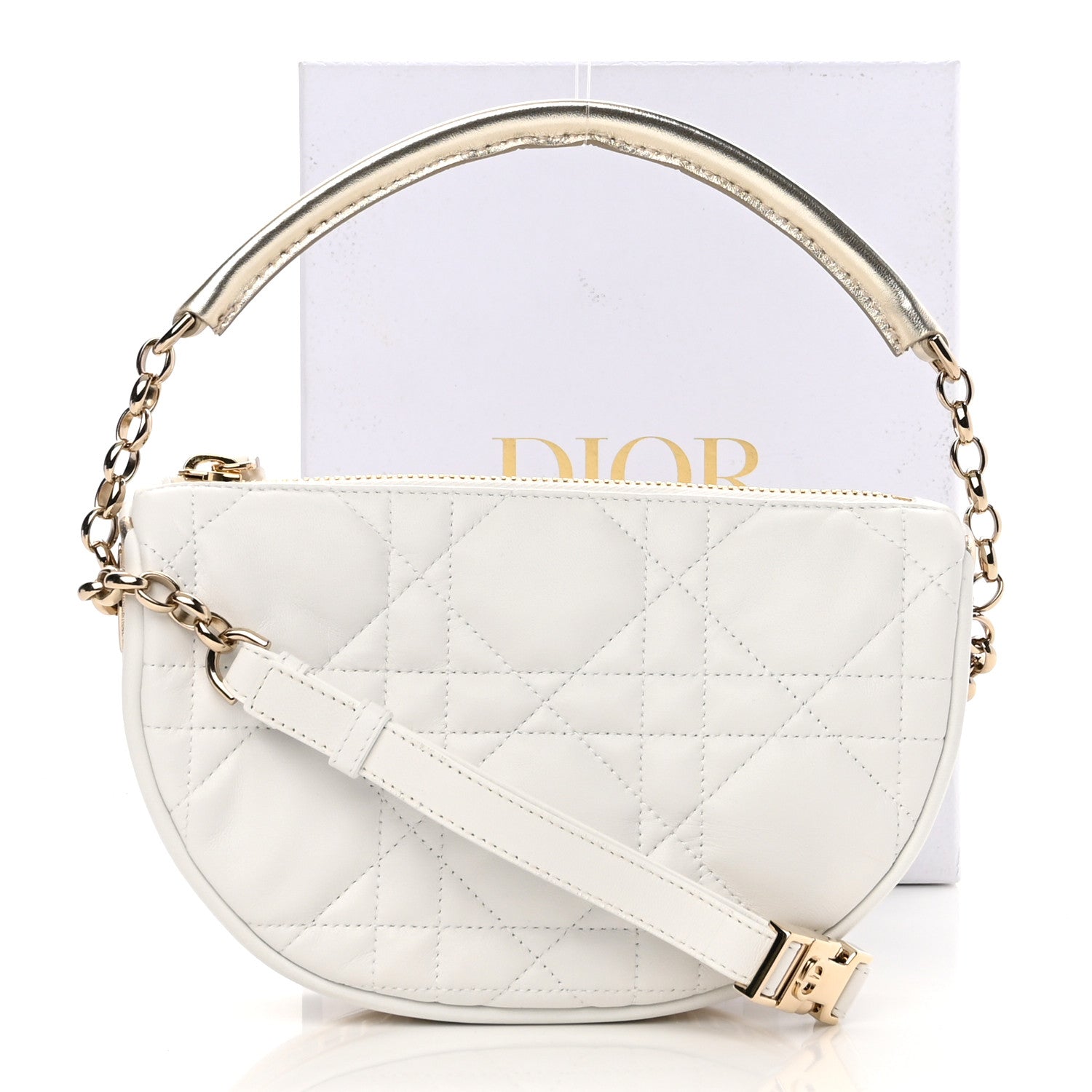 Christian Dior Lambskin Cannage Small Dior Vibe Hobo Bag Latte 12 of 12