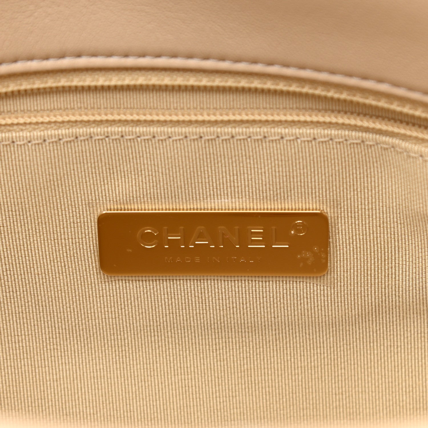 Chanel Lambskin Quilted Large Chanel 19 Flap Beige 6 of 11