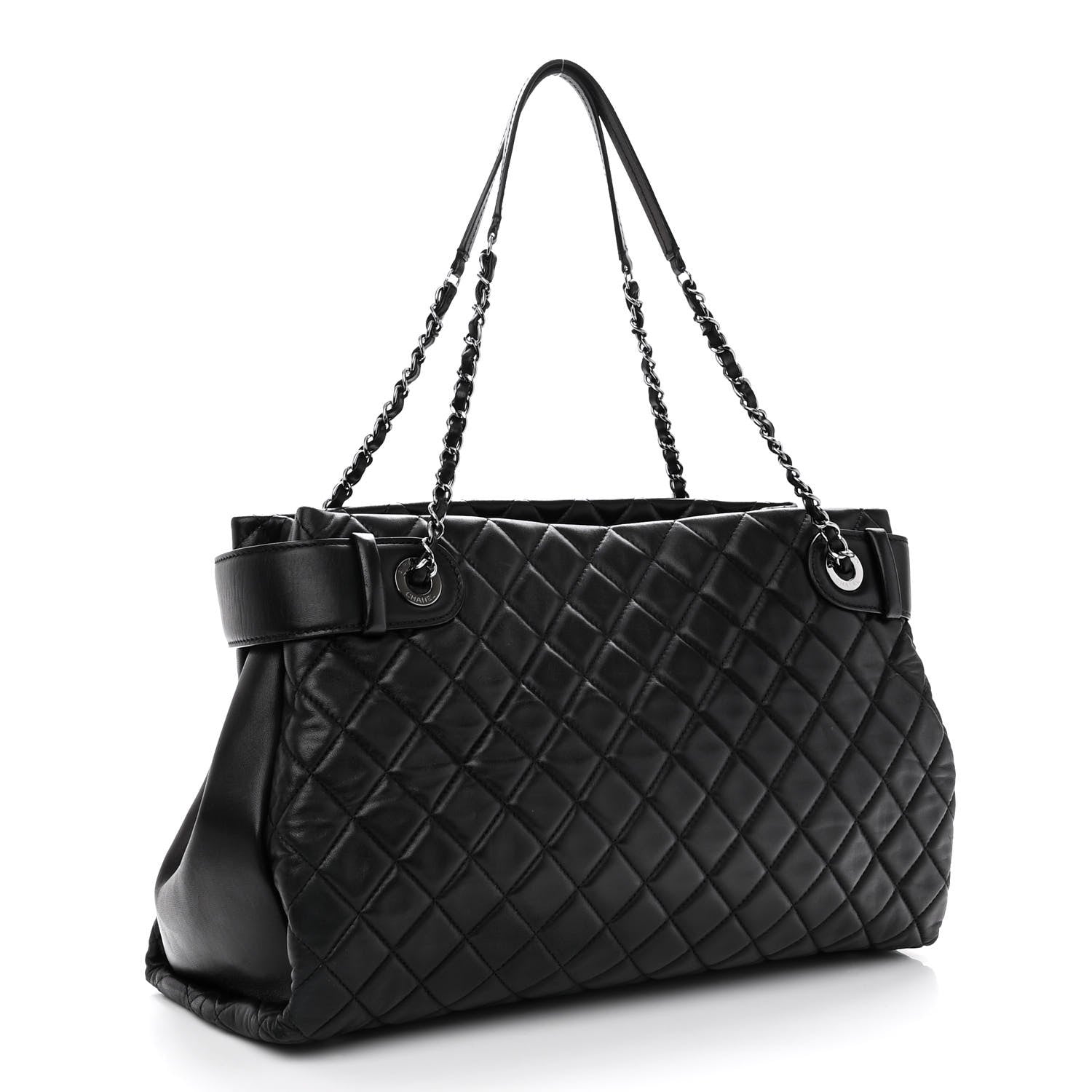 Chanel Lambskin Quilted Coco Loop Tote Black 3 of 14