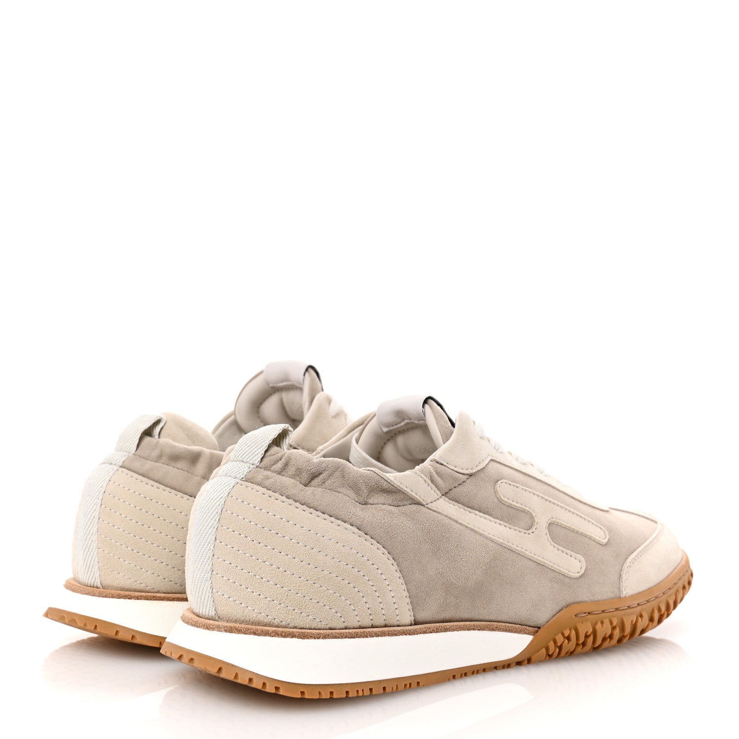 Hermes Suede Goatskin Mens Jet Sneakers 38.5 Beige Esquisse Glaise 5 of 9