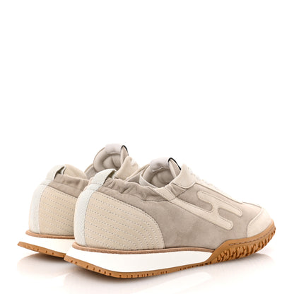 Hermes Suede Goatskin Mens Jet Sneakers 38.5 Beige Esquisse Glaise 5 of 9