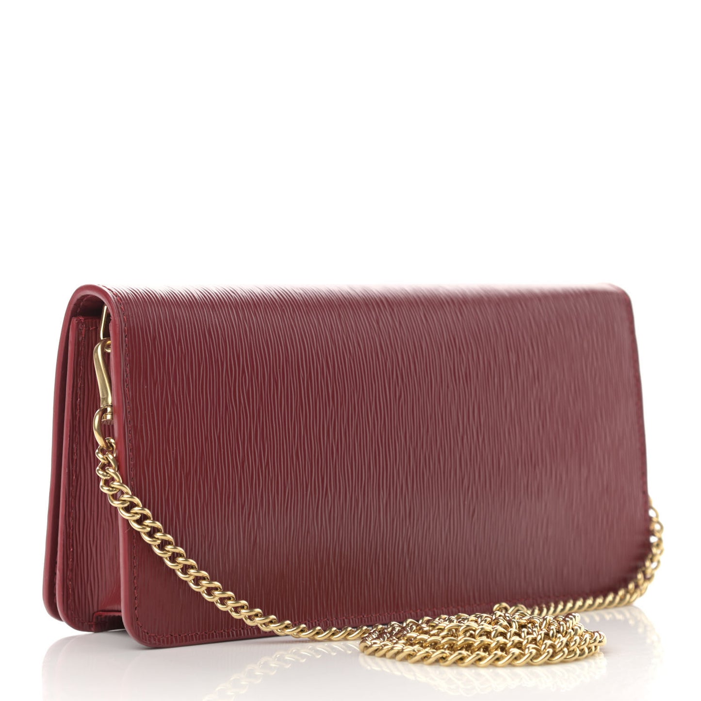 Vitello Move Triangle Logo Mini Crossbody Bag Rubino