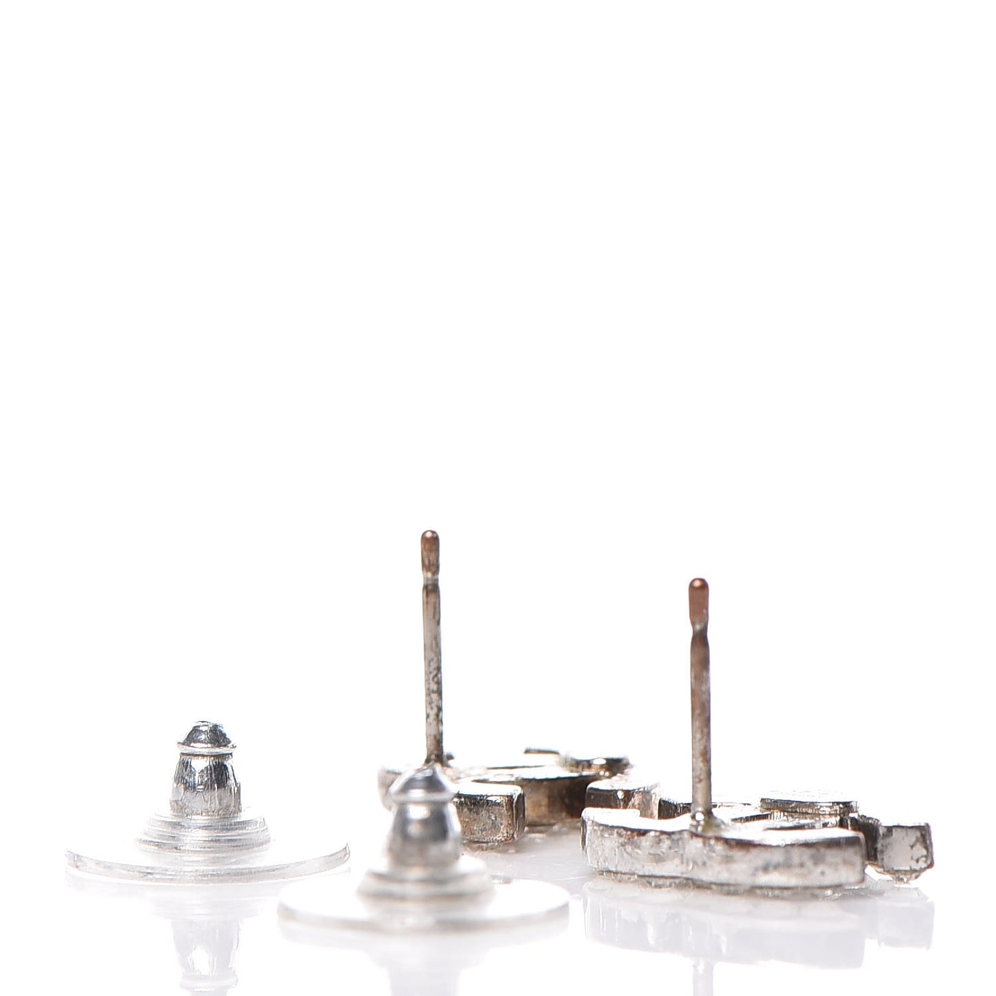 Crystal Timeless CC Earrings Silver