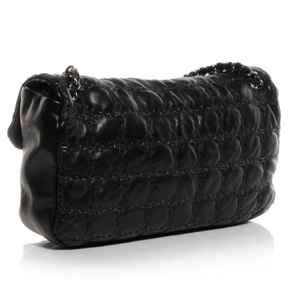Chanel Lambskin Tweed Double Stitch Maxi Flap Black 3 of 7