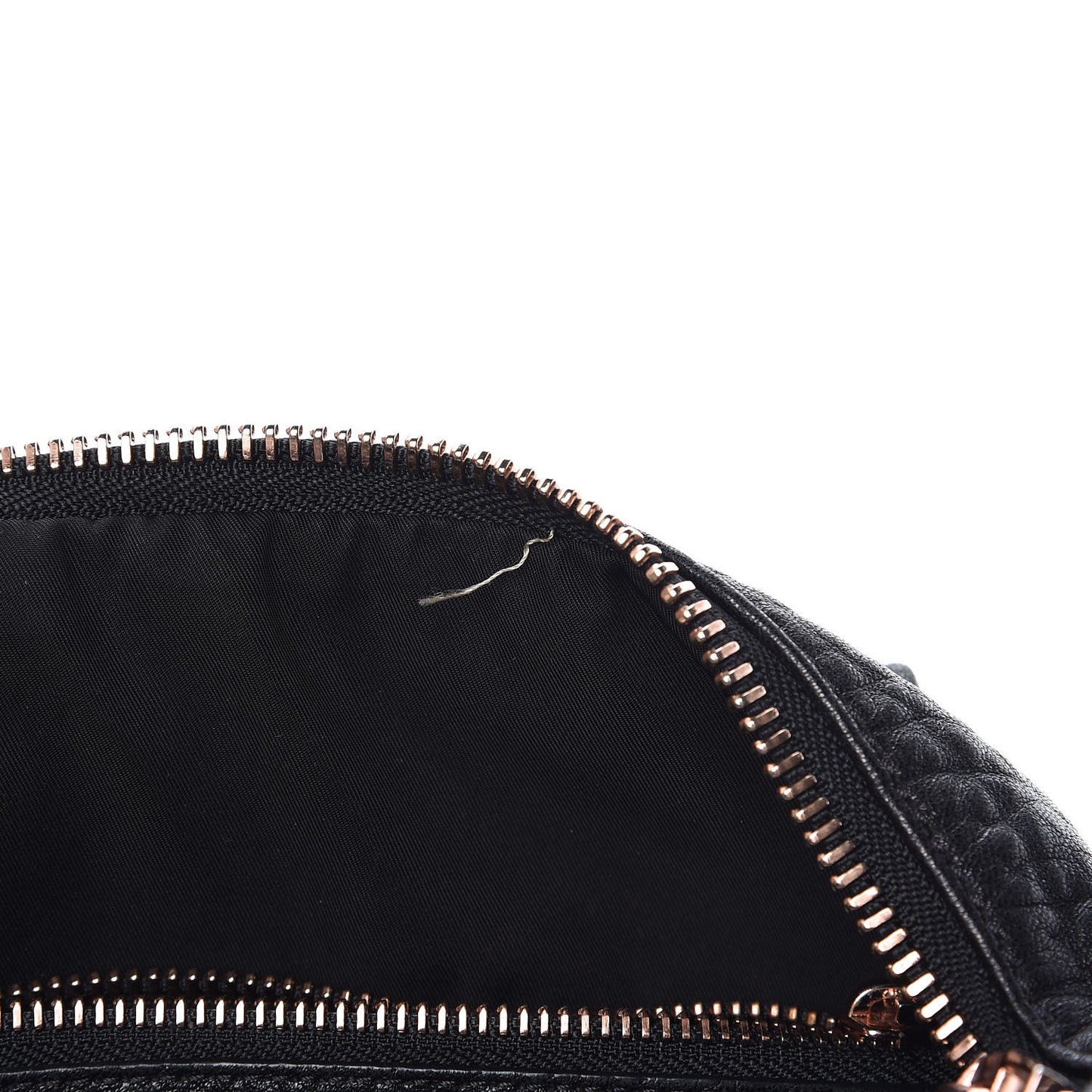 Pebbled Lambskin Rocco Black Rose Gold Hardware