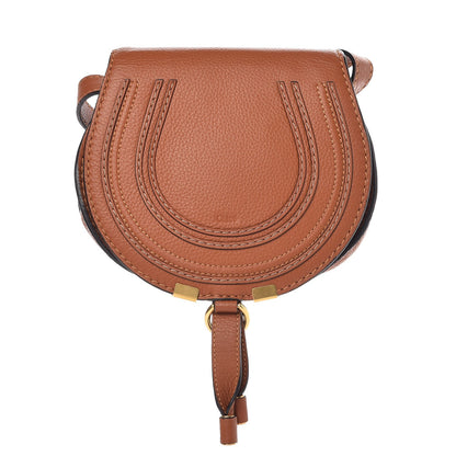 Chloe Calfskin Mini Marcie Round Crossbody Bag Tan 1 of 7