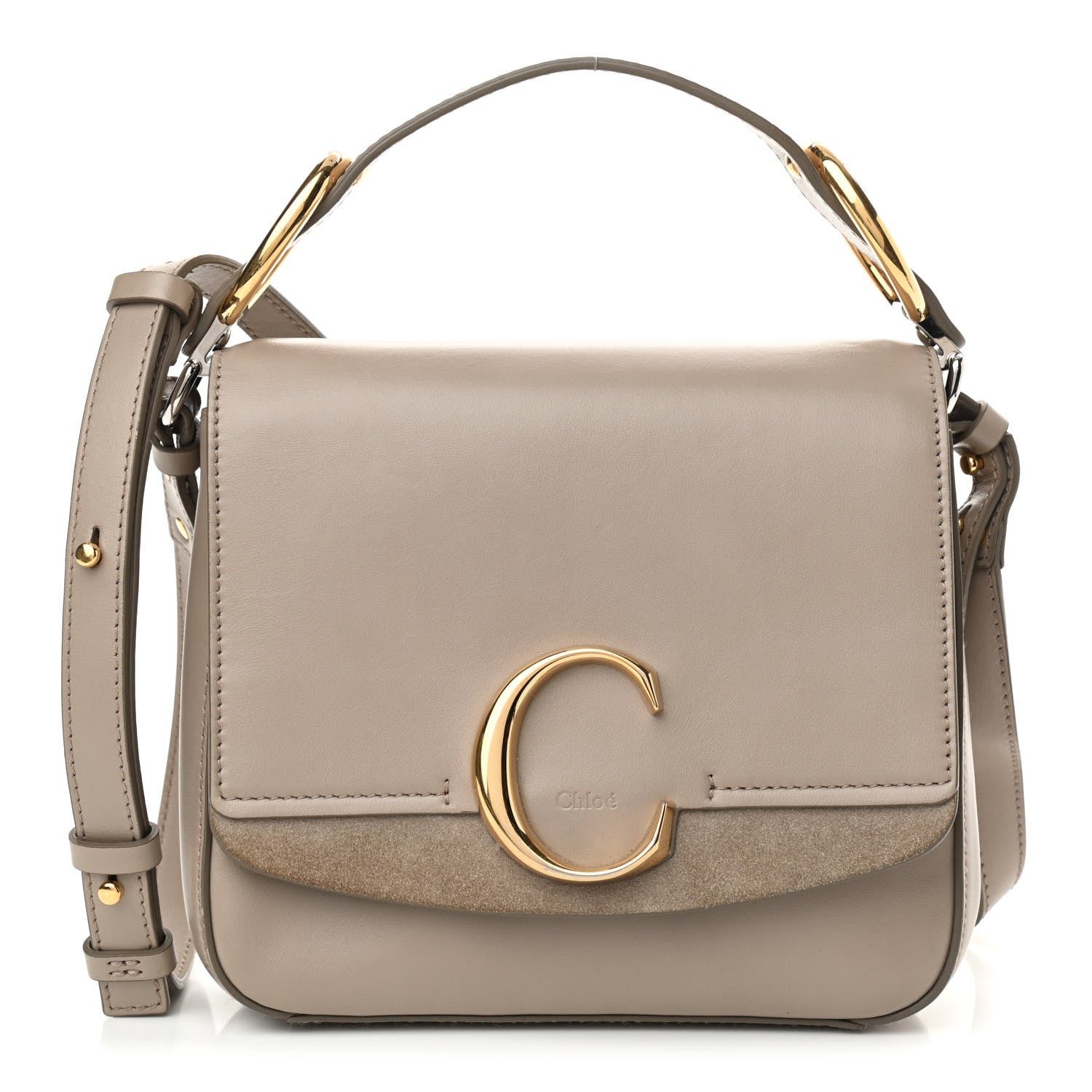 Chloe Calfskin Small C Double Carry Motty Grey 1 of 9