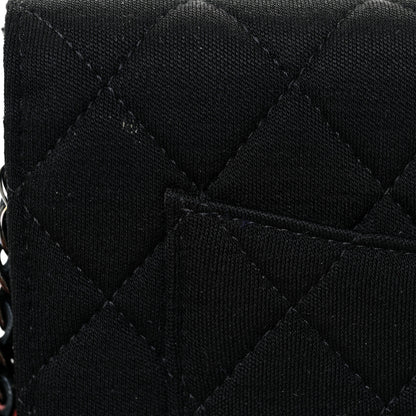 Chanel Jersey Quilted Reissue Wallet On Chain WOC Black 17 of 18