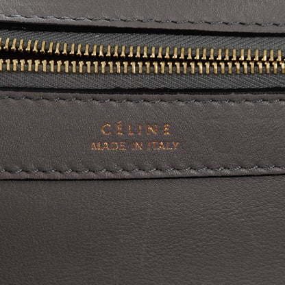 Celine Crocodile Embossed Calfskin Medium Horizontal Cabas Phantom Grey 7 of 8