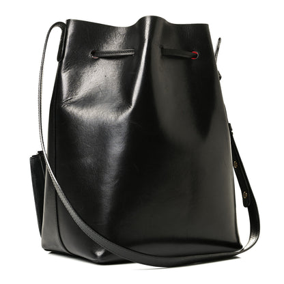 Mansur Gavriel Vegetable Tanned Calfskin Bucket Bag Black Flamma 3 of 10