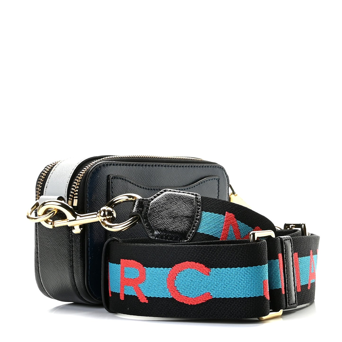 Saffiano Small Snapshot Camera Bag Blue Sea