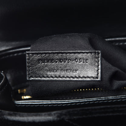 Saint Laurent Velvet Y Quilted Monogram Toy Loulou Chain Satchel French Black 7 of 10
