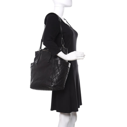 Jimmy Choo Lambskin Chain Embellished Blare Tote Black 2 of 9