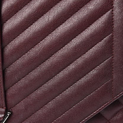 Saint Laurent Calfskin Mixed Matelasse Triquilt Large Monogram Envelope Satchel Bordeaux 22 of 34