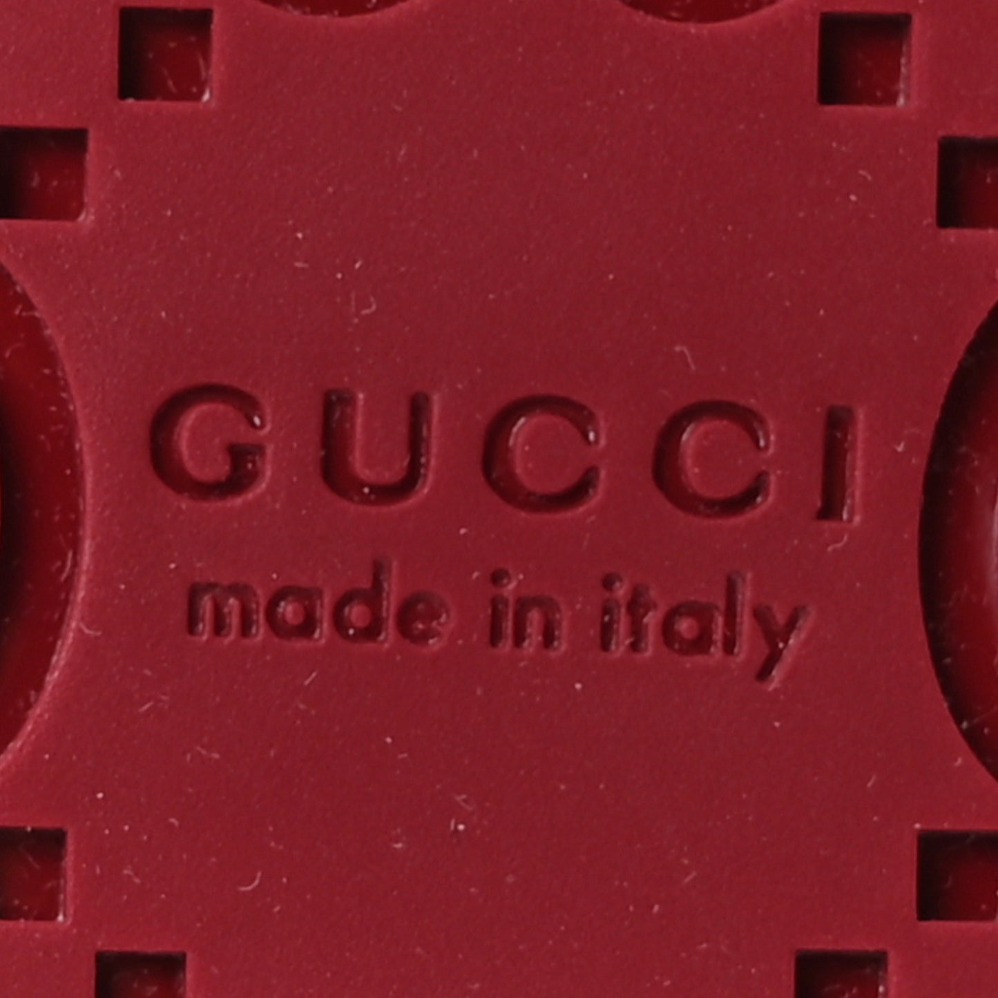 Guccissima GG Embossed Womens Sandals 37 Rosso Ancora