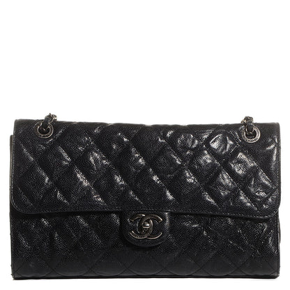 Chanel Crumpled Grained Calfskin CC Crave Jumbo Flap Black 1 of 9