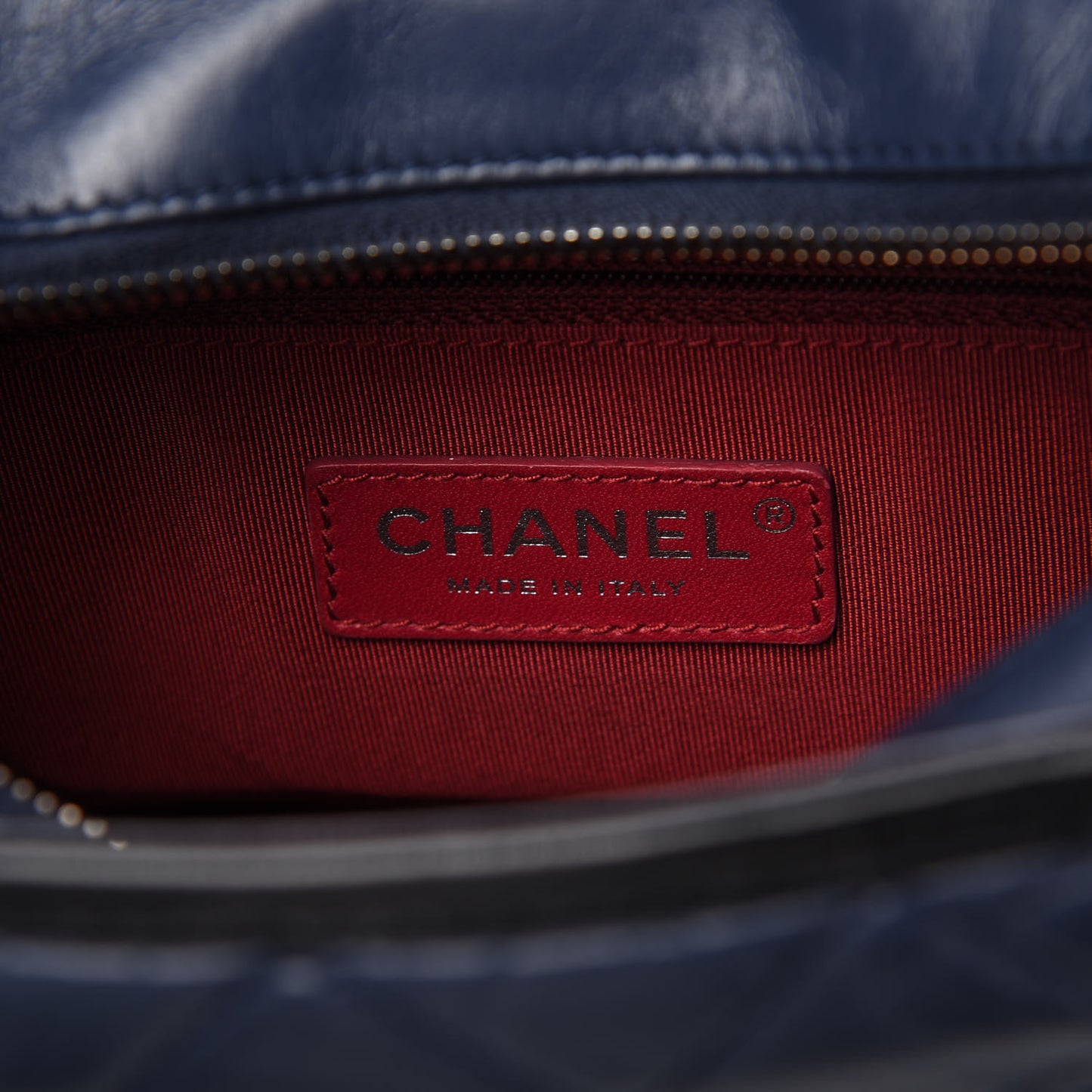 Aged Calfskin Quilted Small Gabrielle Hobo Navy Black