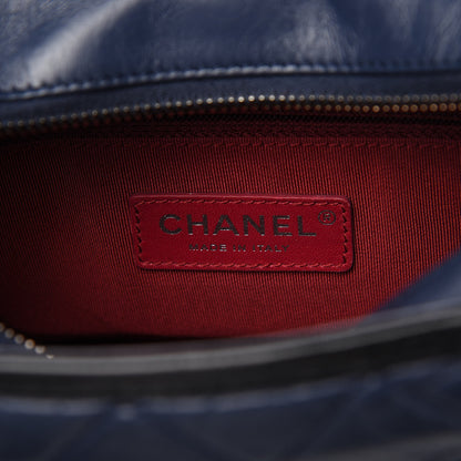 Chanel Aged Calfskin Quilted Small Gabrielle Hobo Navy Black 8 of 11