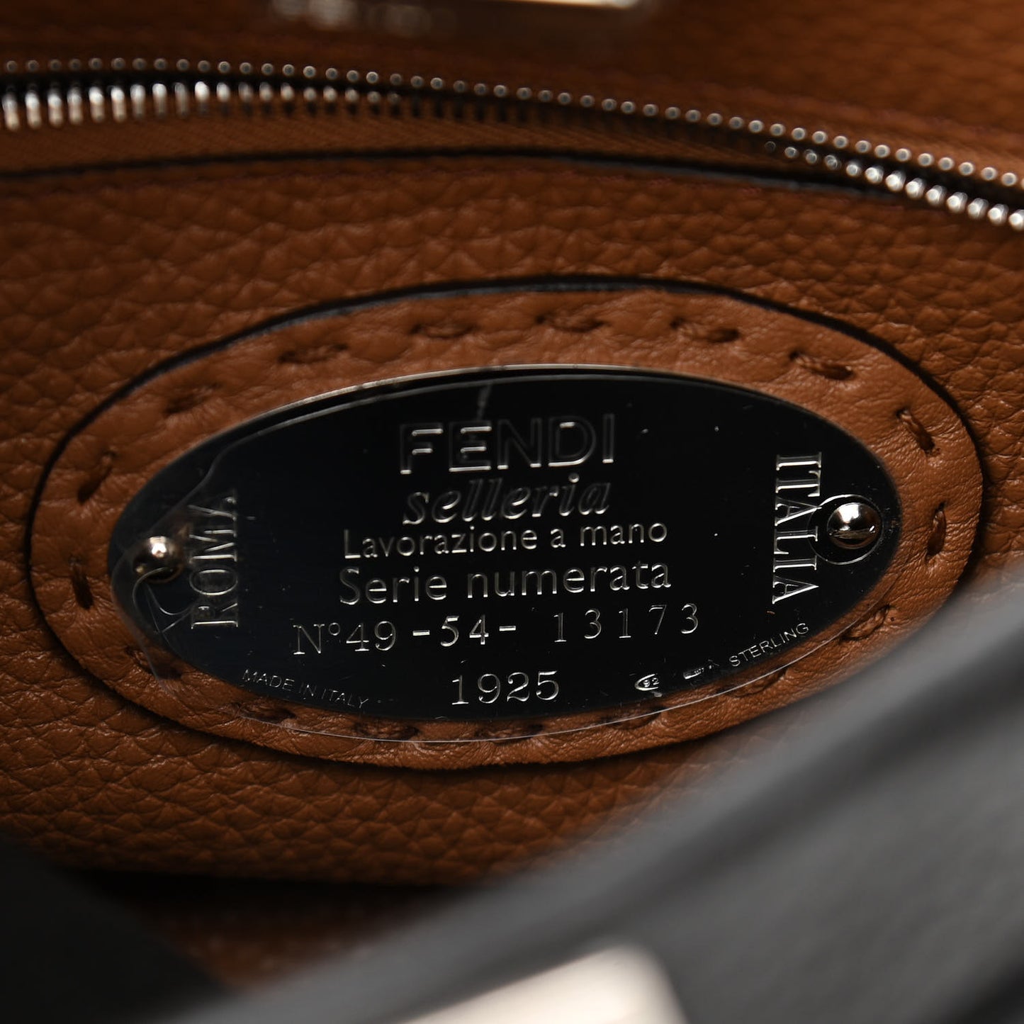 Cuoio Romano Selleria Bi-Color Mini Peekaboo Iconic Satchel Black Mou