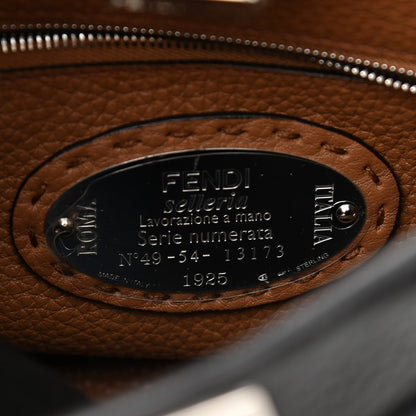 Fendi Cuoio Romano Selleria Bi-Color Mini Peekaboo Iconic Satchel Black Mou 6 of 9