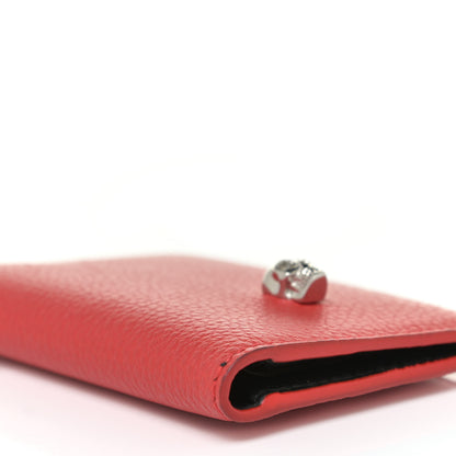 Alexander McQueen Grained Calfskin Small Skull Pocket Organizer Red 6 of 10