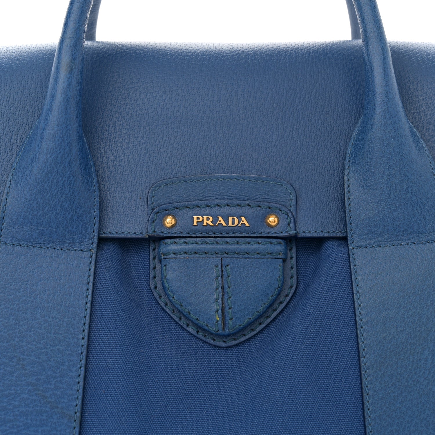 Prada Canapa Cinghiale Flap Tote Royal 7 of 13