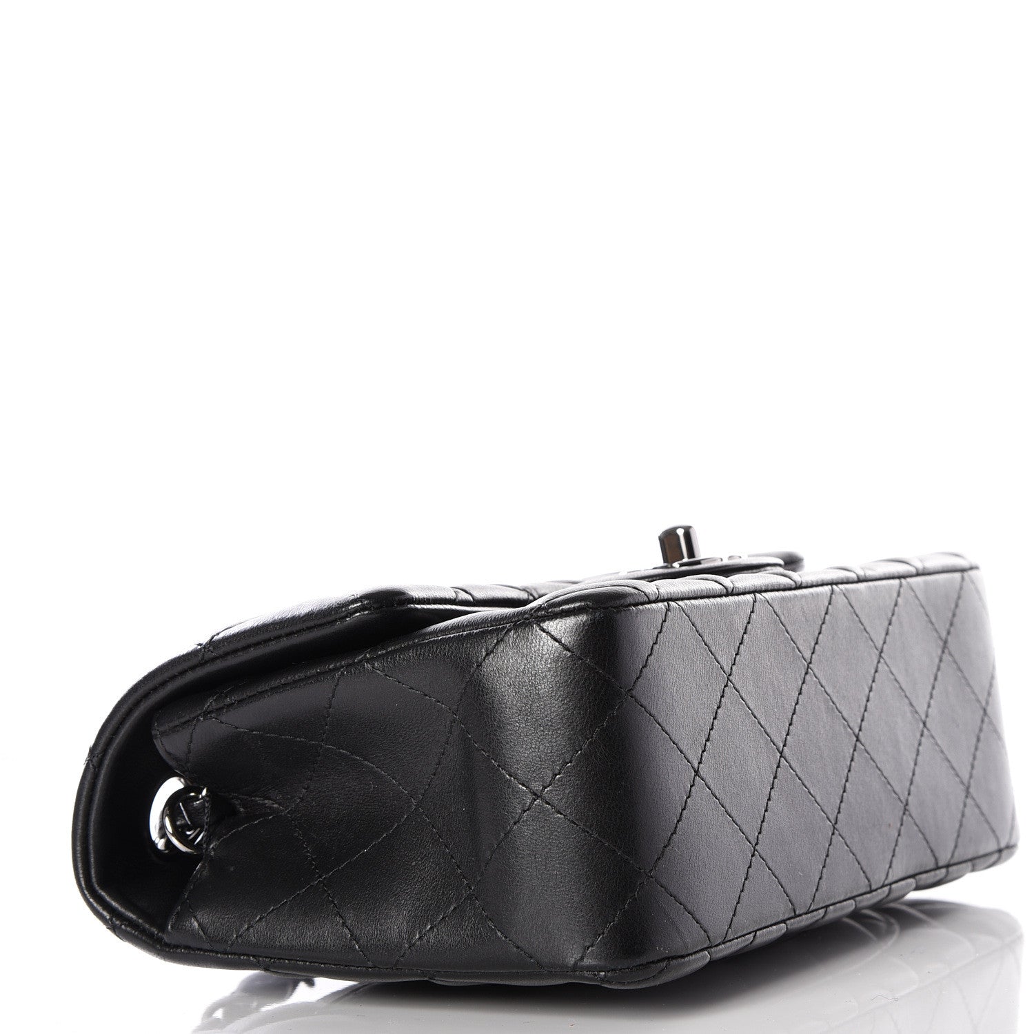 Chanel Lambskin Quilted Mini Rectangular Flap Black 8 of 12