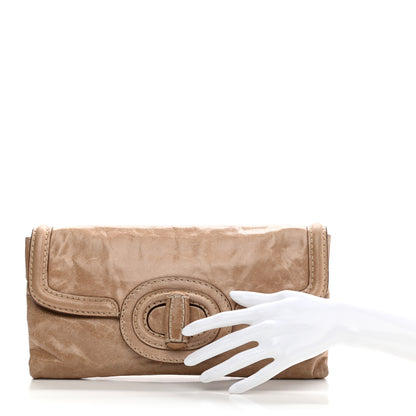 Prada Vitello Shine Turnlock Flap Clutch 2 of 13