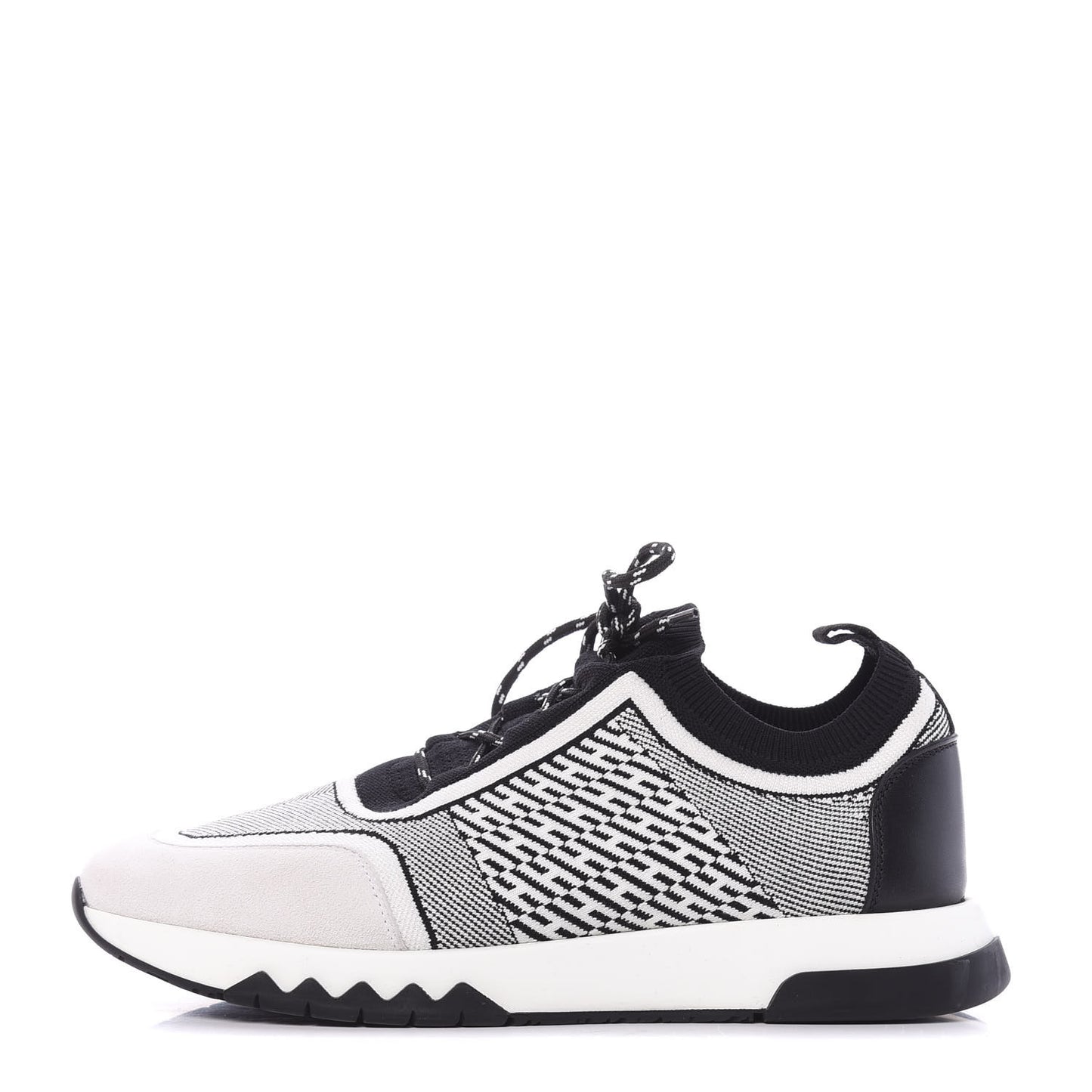 Knit Bi-Color Womens Addict Sneakers 38.5 Black White