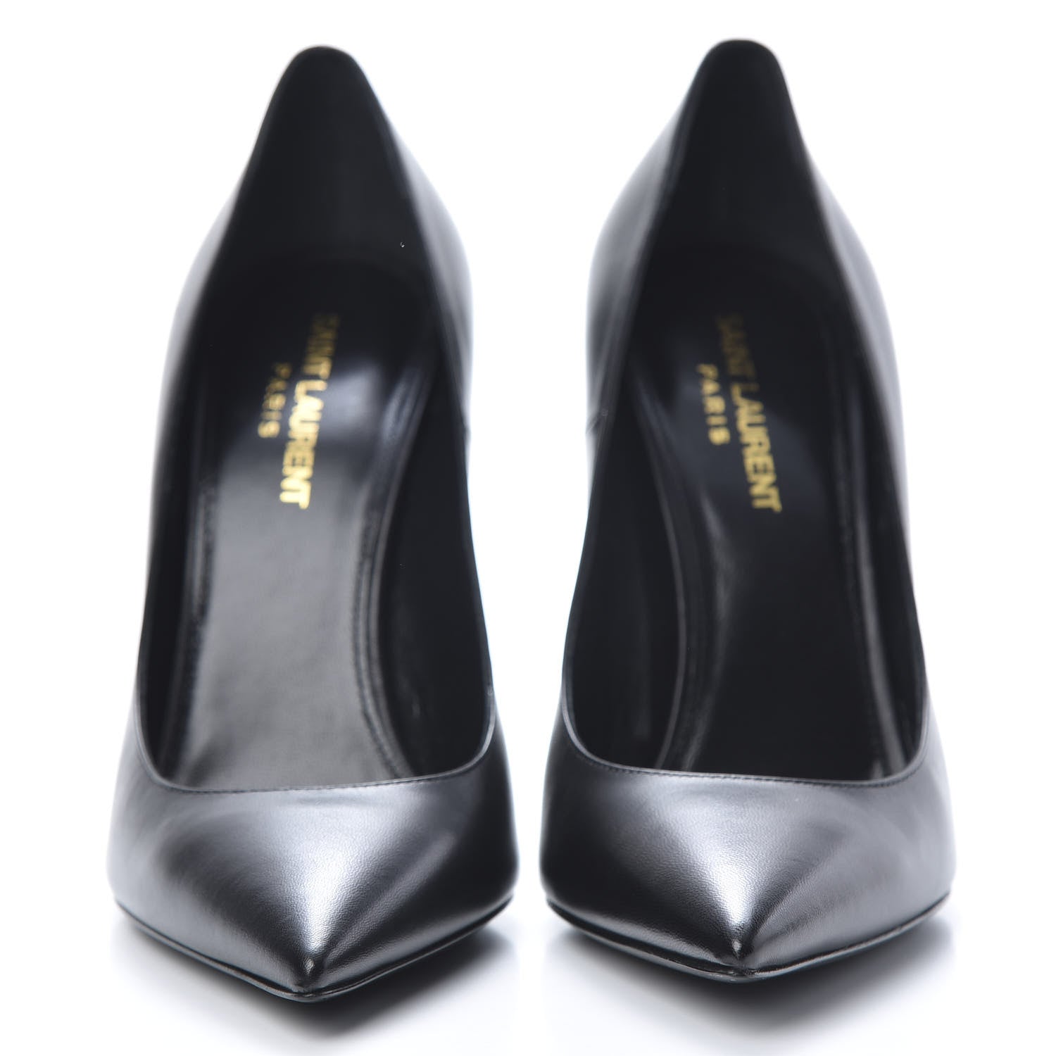 Saint Laurent Calfskin Opyum 110 Pumps 38 Black Gold 2 of 10