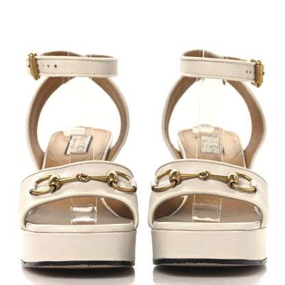 Gucci Quentin Granada Kid Horsebit 25/60mm Platform Sandals 39 Mystic White 3 of 10