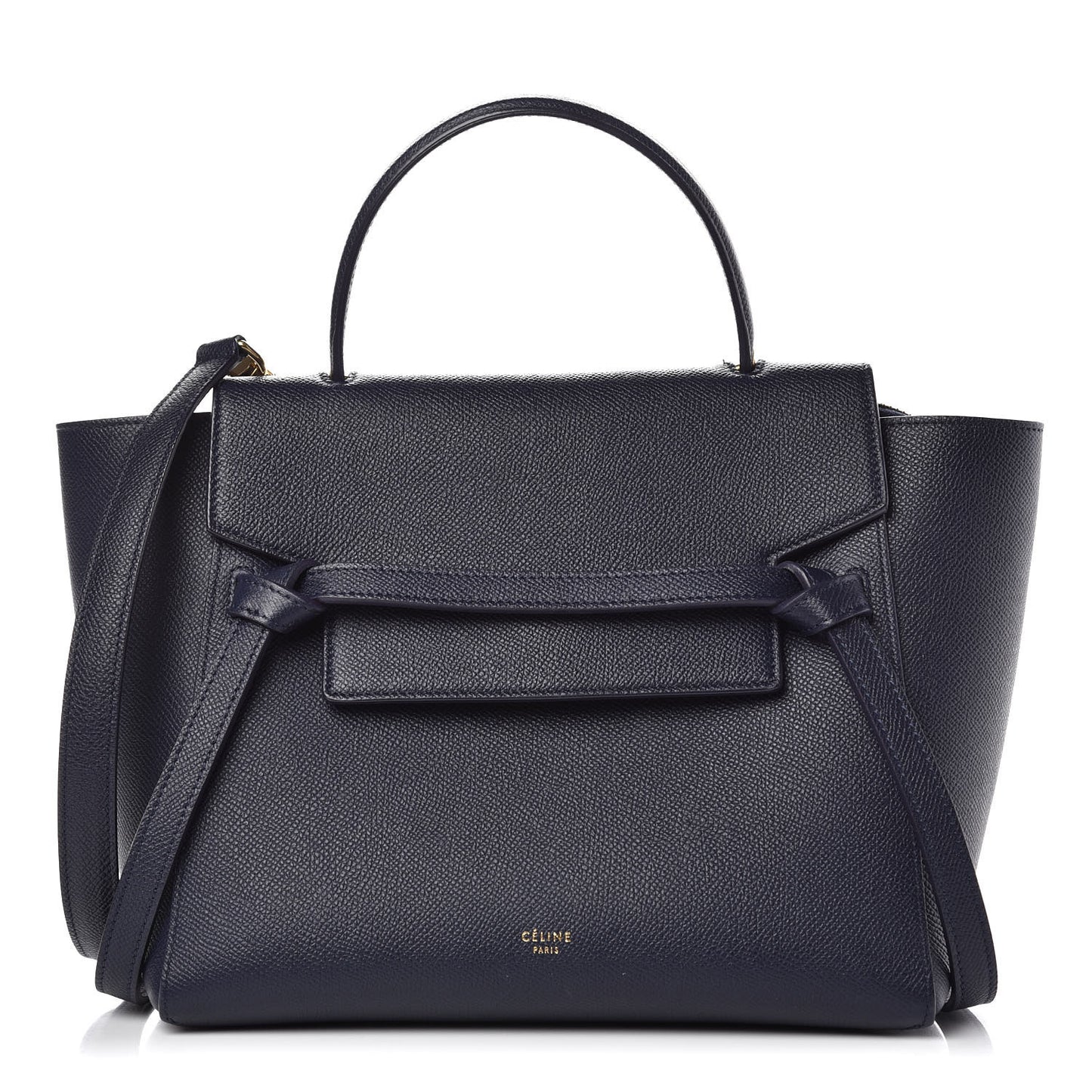 Baby Grained Calfskin Micro Belt Bag Steel Blue