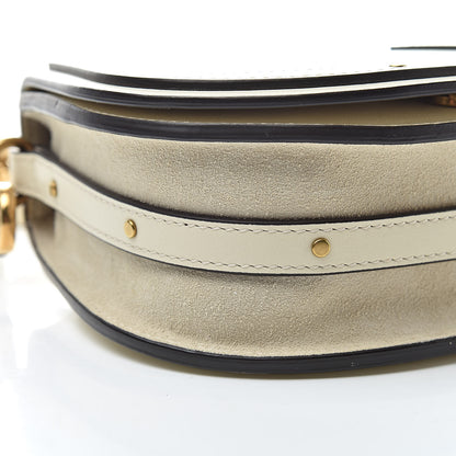 Chloe Calfskin Suede Small Nile Bracelet Bag Off White 10 of 11