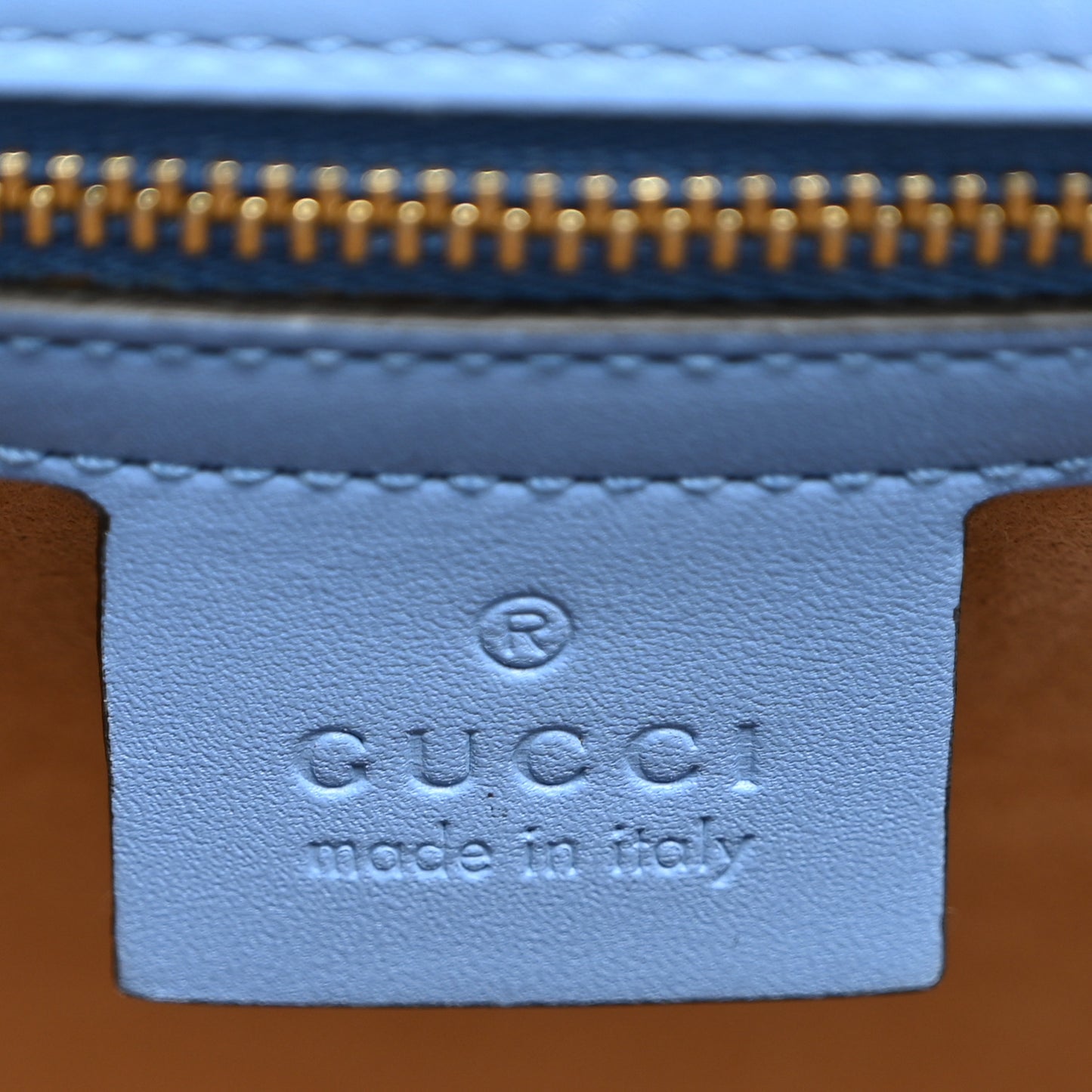 Calfskin Embroidered Medium Sylvie Top Handle Bag Clear Sky Blue