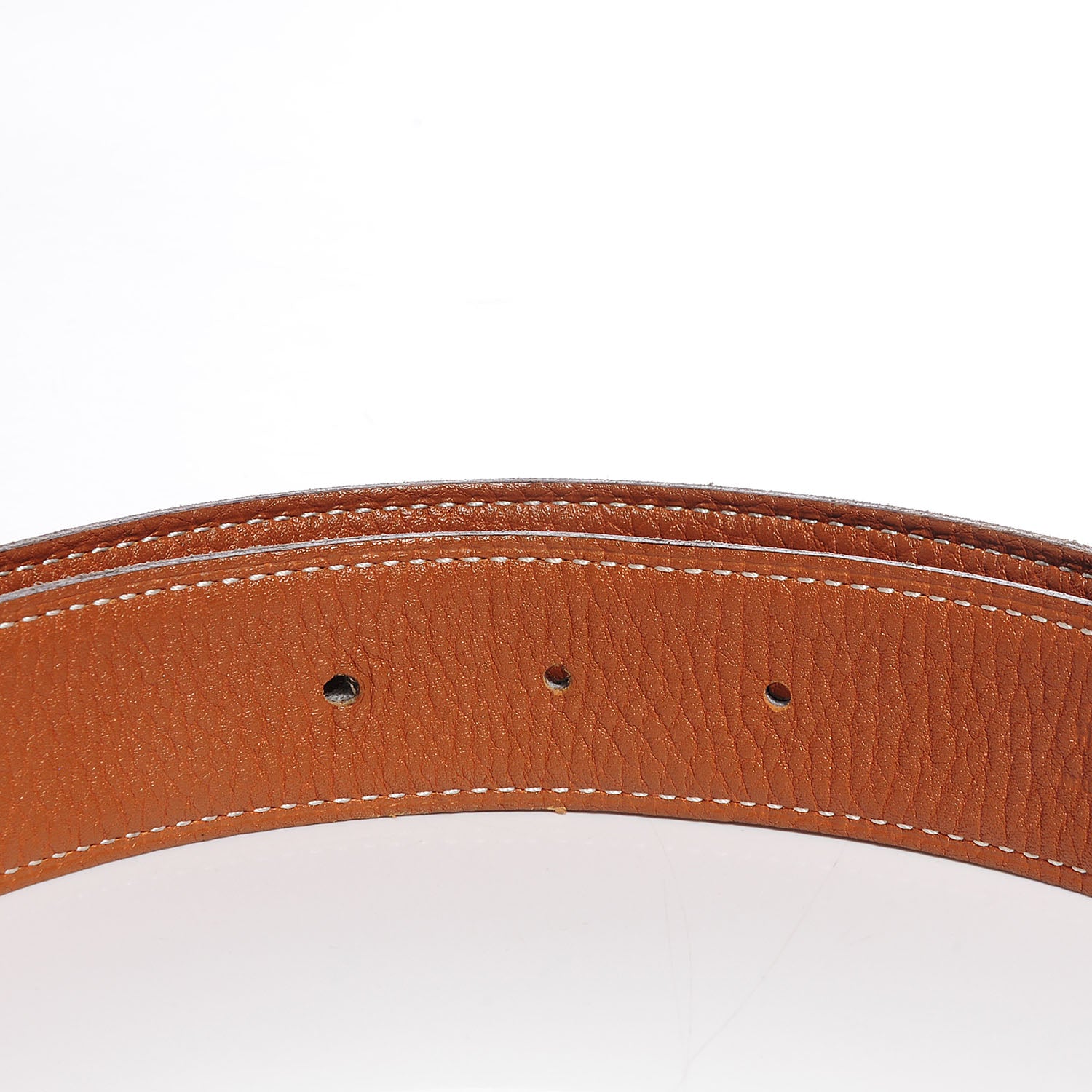 Hermes Box Togo Reversible Polished Constance 32mm H Belt 90 Black Gold 5 of 6