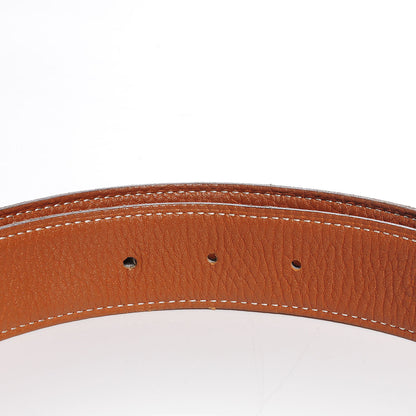 Hermes Box Togo Reversible Polished Constance 32mm H Belt 90 Black Gold 5 of 6