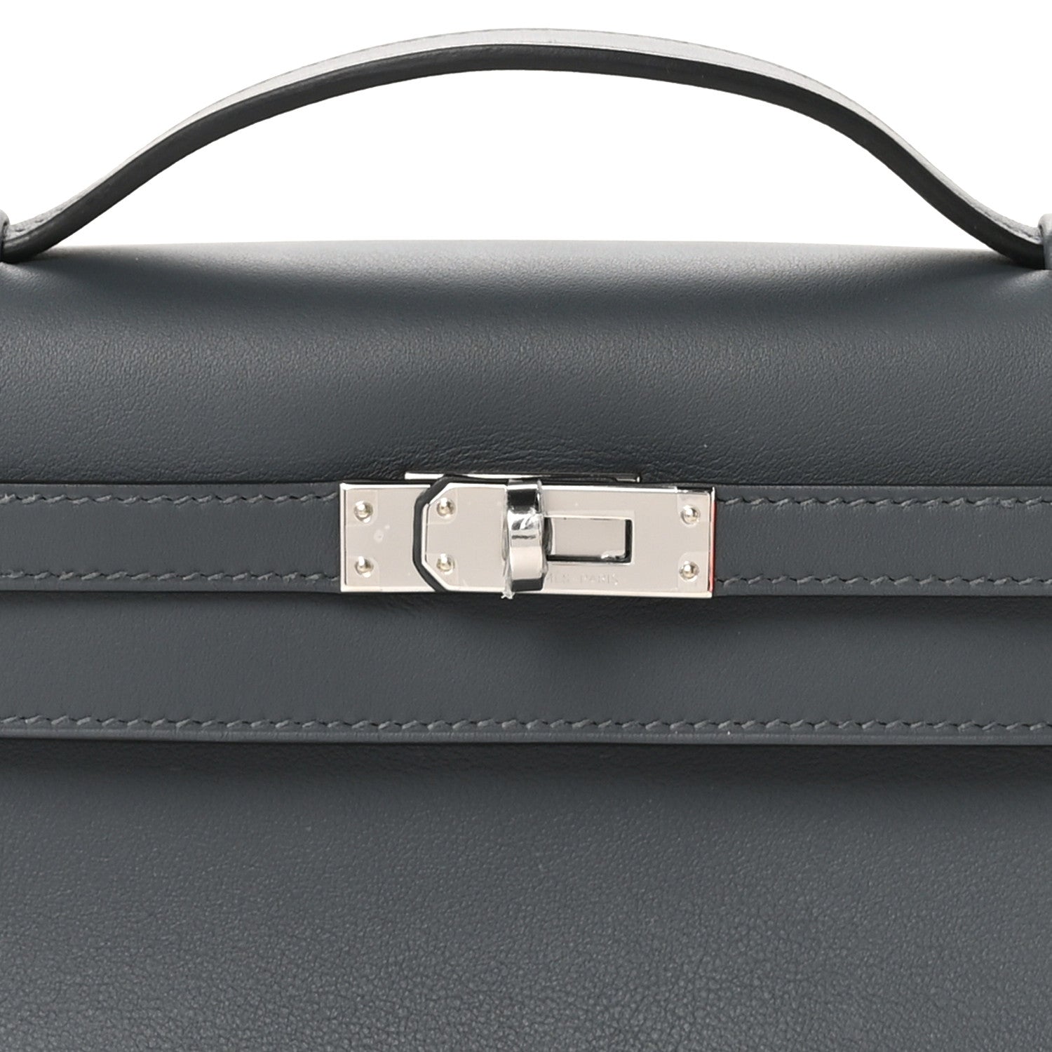 Hermes Swift Kelly Pochette Clutch Gris Misty 8 of 11