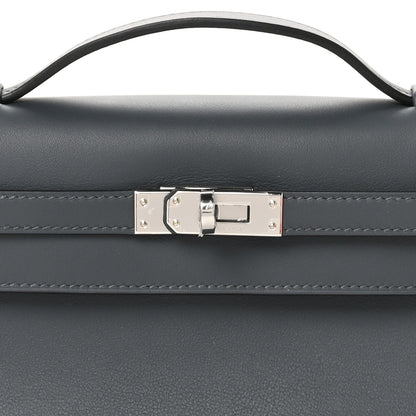 Hermes Swift Kelly Pochette Clutch Gris Misty 8 of 11