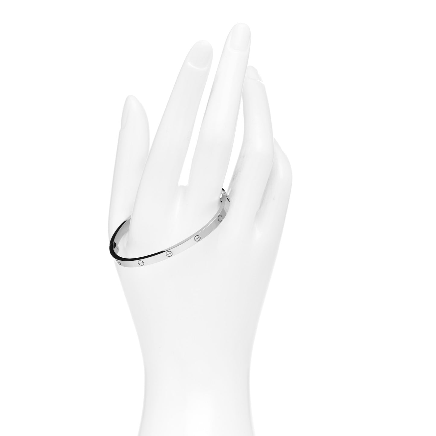 18K White Gold Small LOVE Bracelet 16