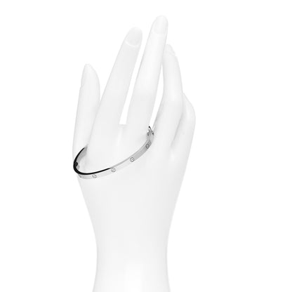 Cartier 18K White Gold Small LOVE Bracelet 16 2 of 5
