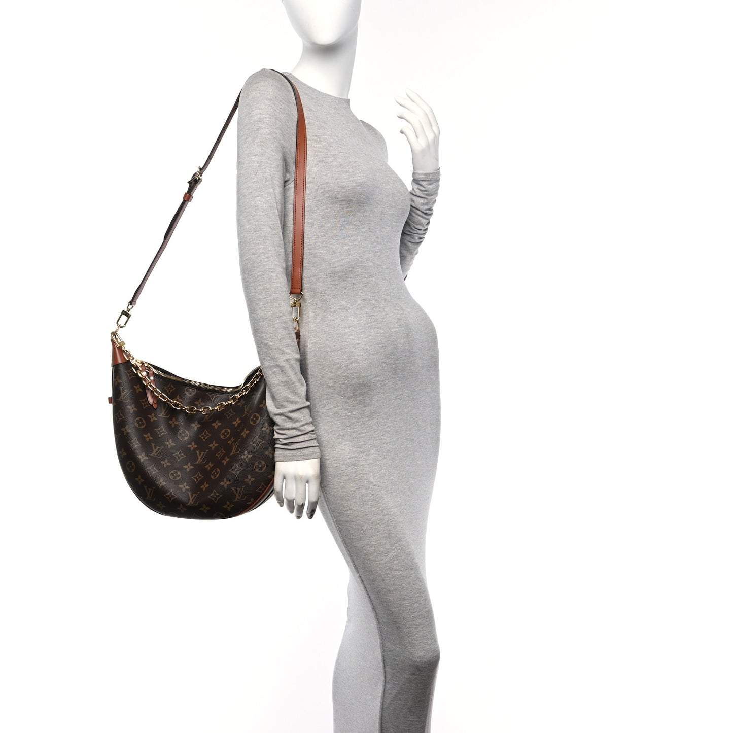 Reverse Monogram Loop Hobo