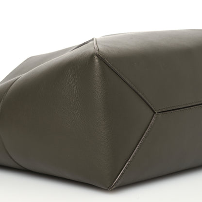 Loewe Shiny Calfskin Medium Puzzle Fold Tote Dark Khaki Green 9 of 17