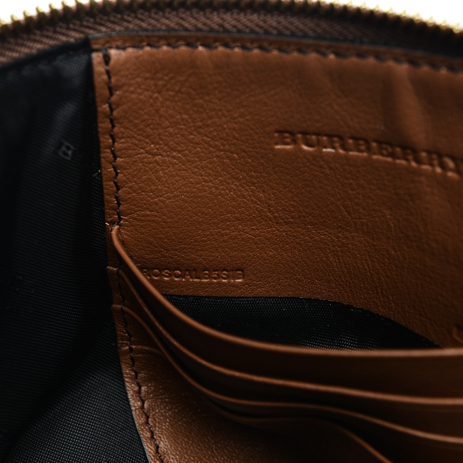 Burberry House Check Derby Peyton Crossbody Clutch Bag Tan 7 of 8