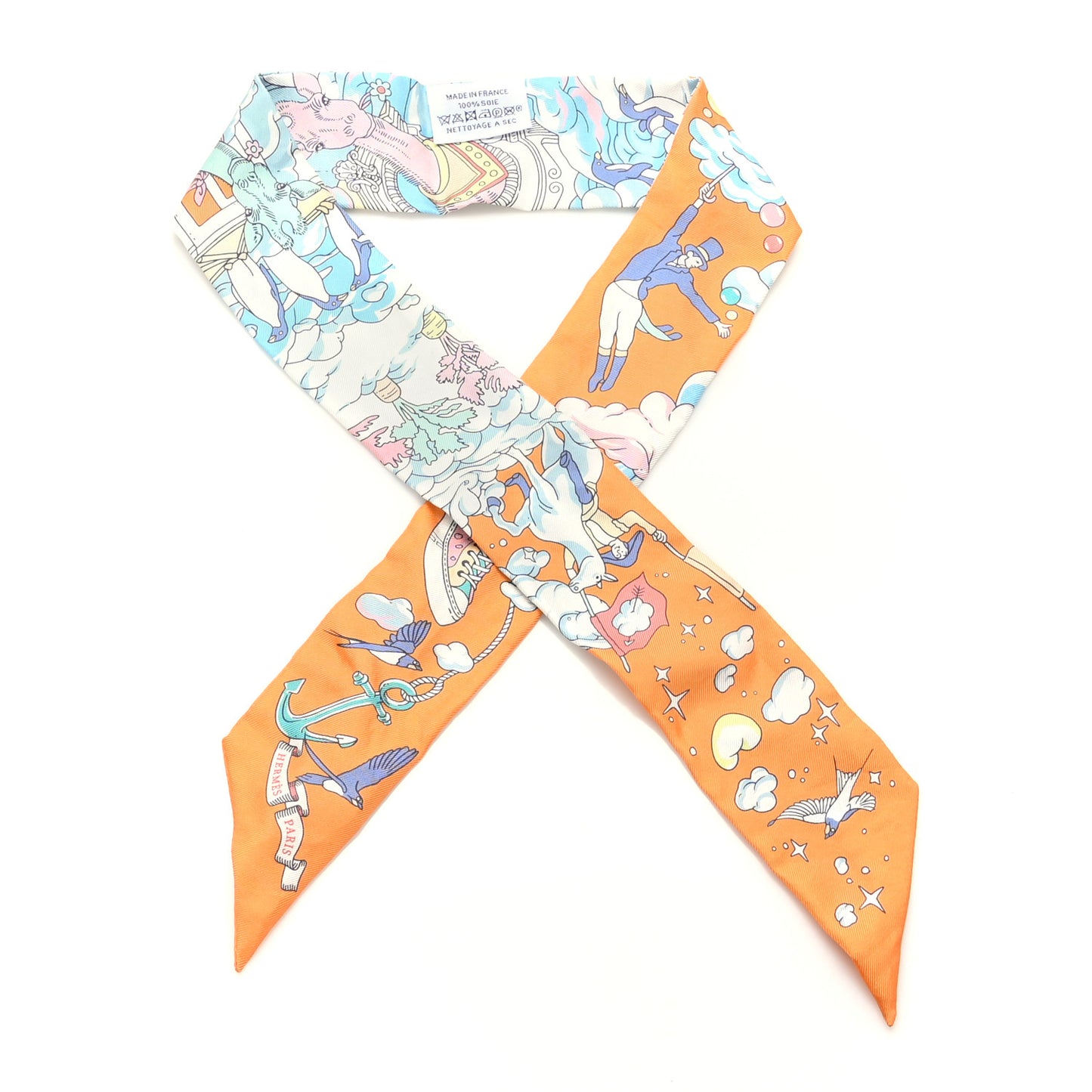 Silk Sur Mon Nuage Twilly Abricot Bleu Multicolor