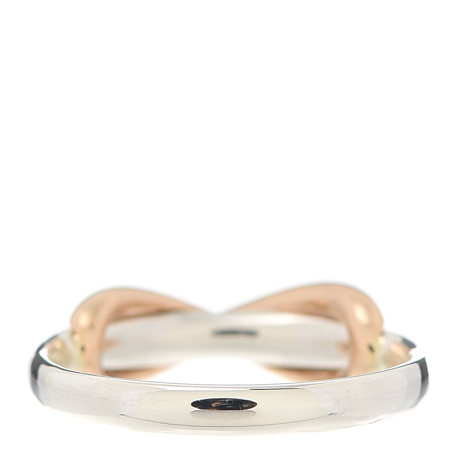 Tiffany Sterling Silver 18K Rose Gold Infinity Ring 53 6.25 3 of 5